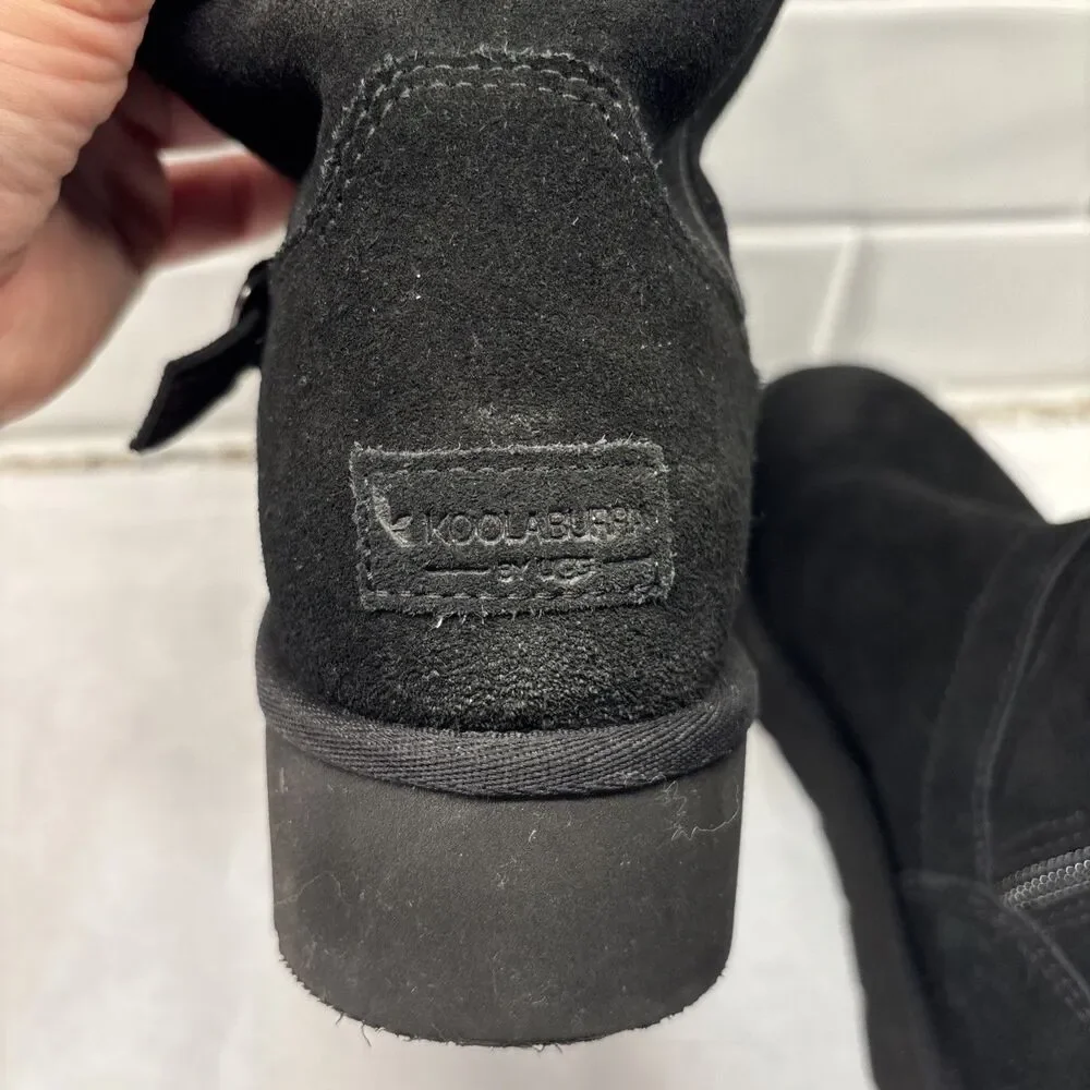 Womens‎ Koolaburra by Ugg Kelissa Tall Black Boots Shoes, size 9 EUC Winter Warm